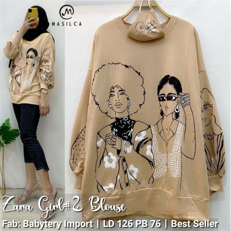 Blouse Oversize/Blouse Jumbo/Kaos Jumbo/Kaos Oversize/Kaos Wanita Jumbo/Blouse Daily/Zara#2 Blouse b