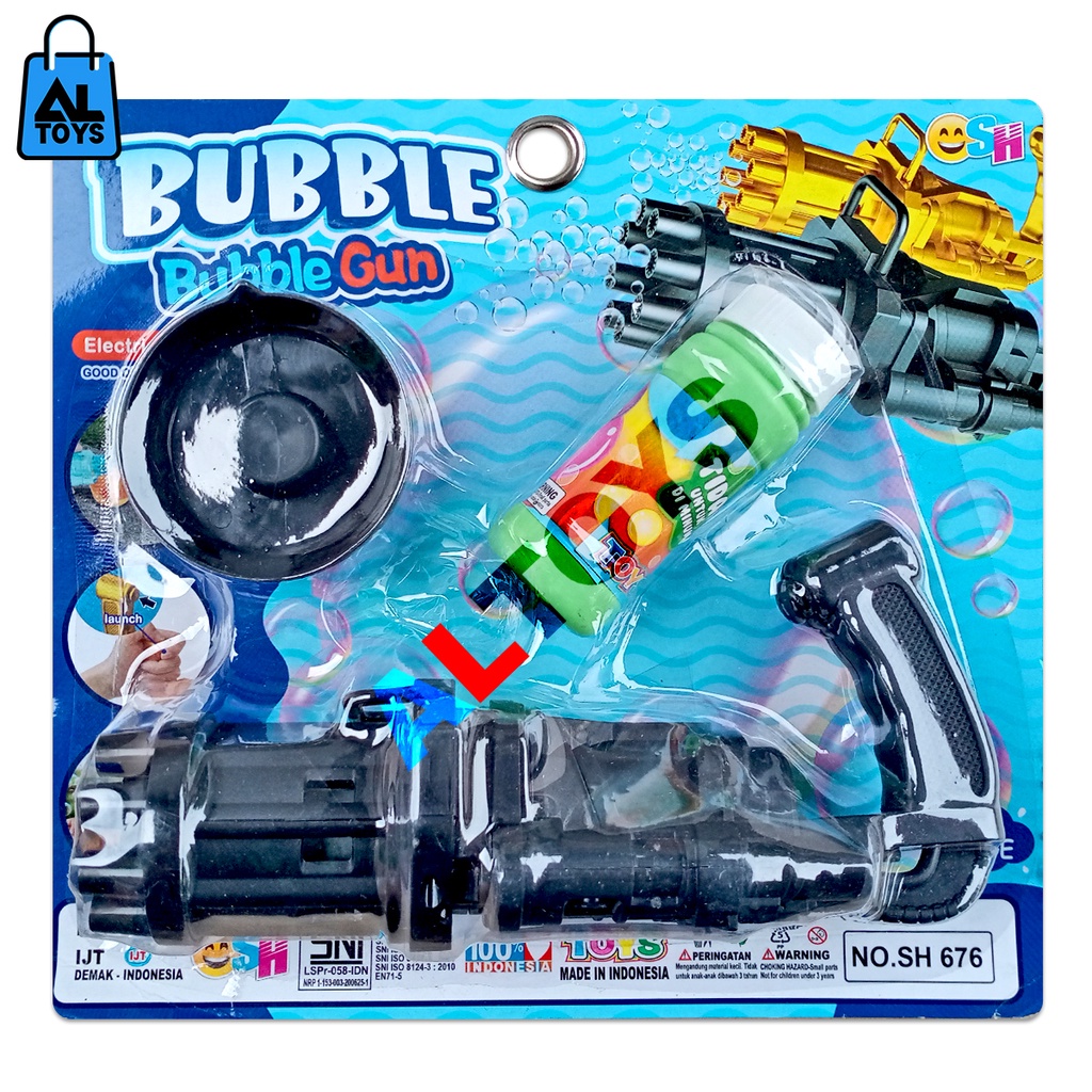 Mainan Gelembung Sabun 8 Mata Gatling Bubble Gun Automatic SH676