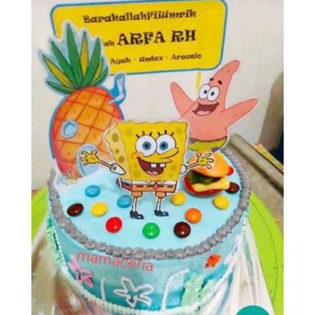 Terbaru 21 Gambar Spongebob  Kue  Ulang  Tahun  Richa Gambar