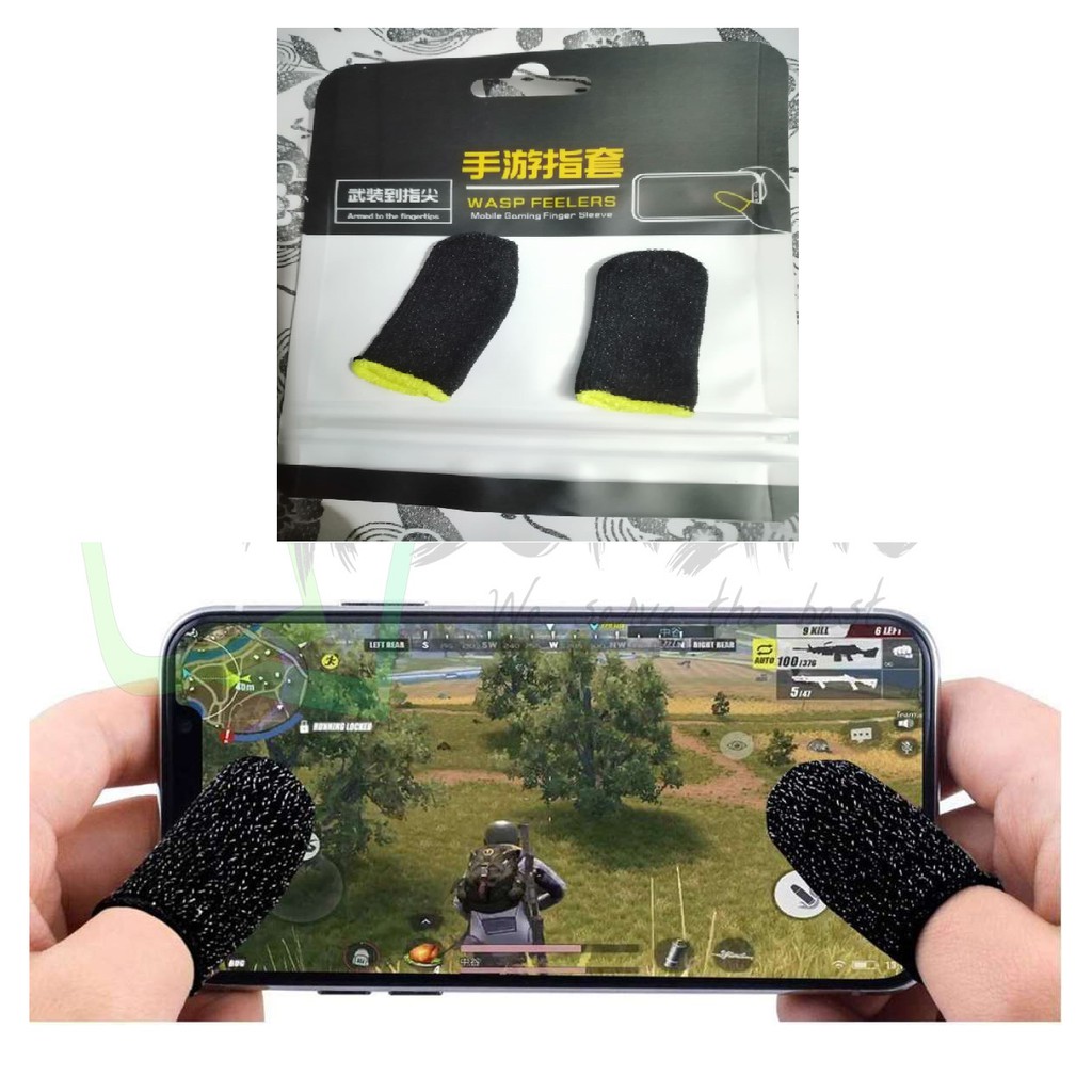 Sarung Jempol Gamers Anti Keringat Wasp Feelers Responsive Game PUBG ML 1 Pasang 2pcs