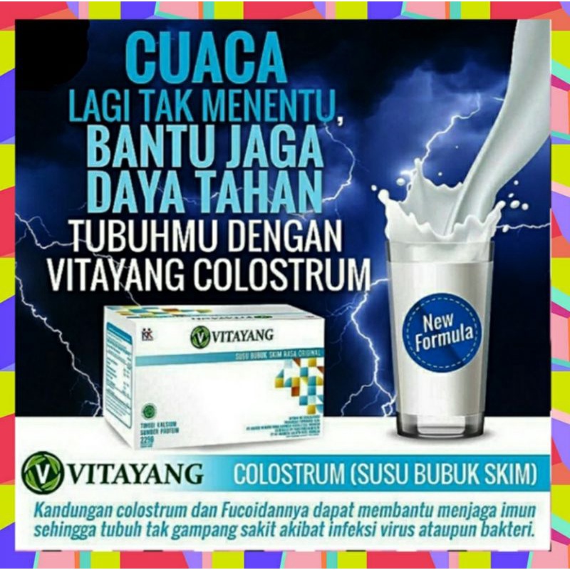 

Susu Bubuk Vitayang Colostrum(15sachet)melancarkan pembuluh darah,perbaiki pencernaan,imun tubuh/Orginal