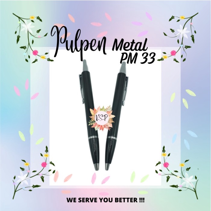 

Pulpen Metal PM 33 / Souvenir Wedding Seminar kit Murah