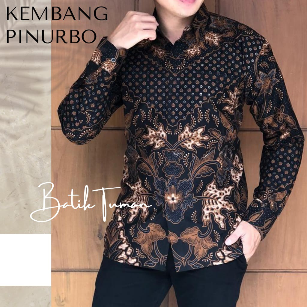 KEMBANG PINURBO Kemeja Batik Pria Lapis Furing Katun Primisima Batik Solo Kemeja Pria Eksklusif Baju