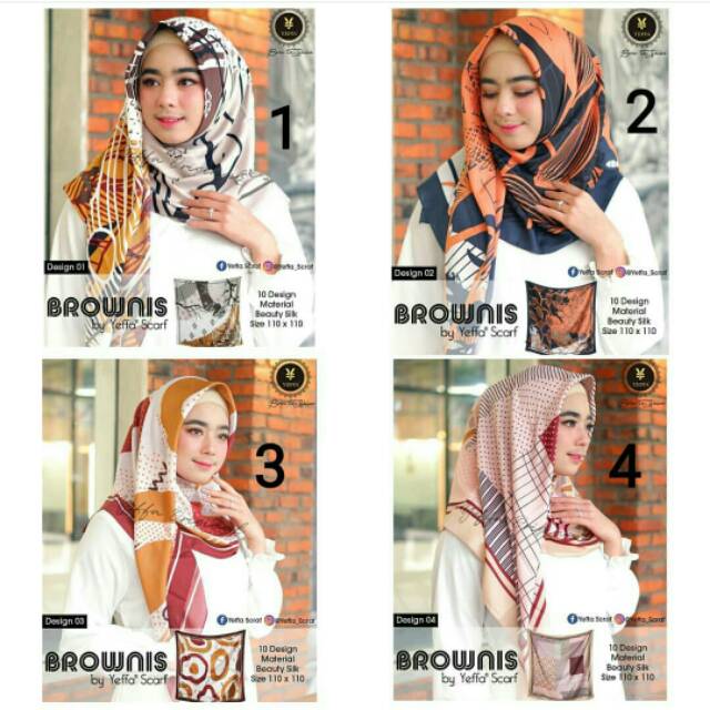 Hijab Segiempat / Hijab SATIN SQUARE / Hijab Voal Print / Jilbab Motif  / ZENMATO by Yeffa Scarf