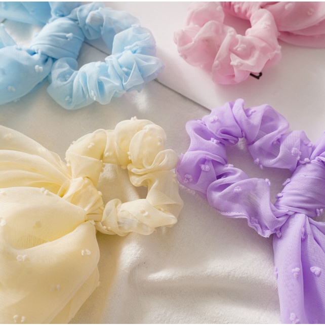 Scrunchies Scrunchie Skruncis Ikat Rambut / Karet Rambut Korea Haven