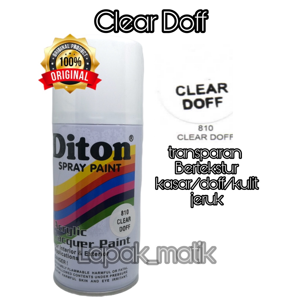 Pilok Pilox DITON CLEAR DOFF 810 VERNIS DOFF 300ml Cat Semprot Pylox