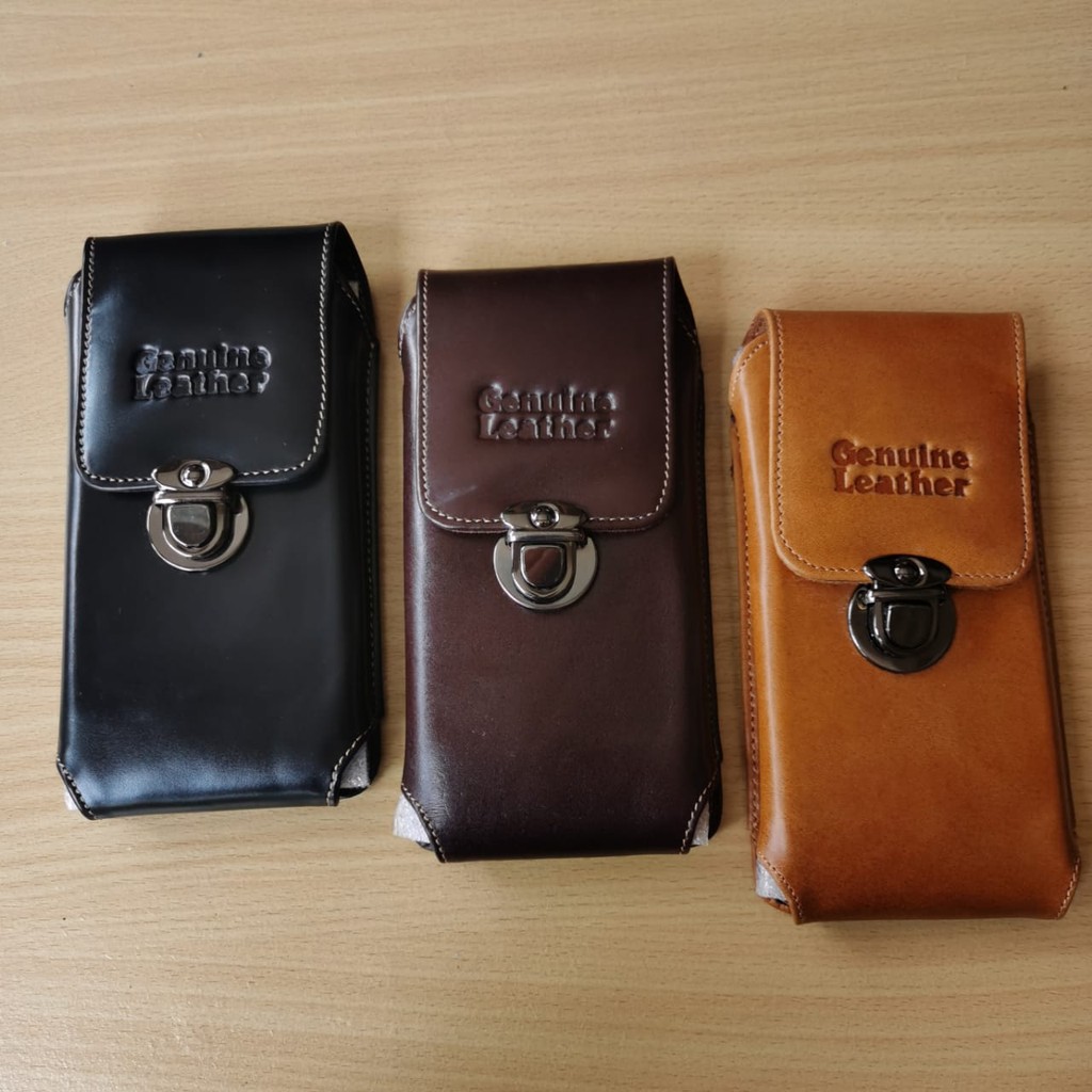 SARUNG HP PINGGANG KULIT ASLI