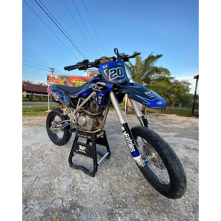 DECAL CUSTOM KLX BF KOMBINASI HOLOGRAM TERBARU SUPERMOTO