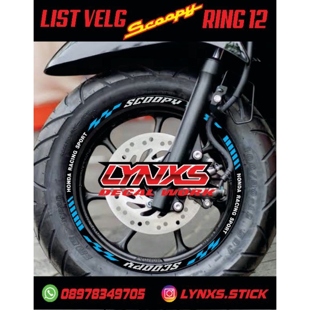 Lis velg Honda Scoopy ring 12