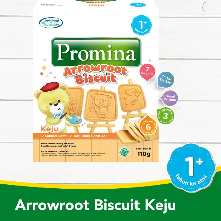 

【Bayar di Tempat】 Promina Cookies Arrowroot Keju New 110 g x 1 Pcs