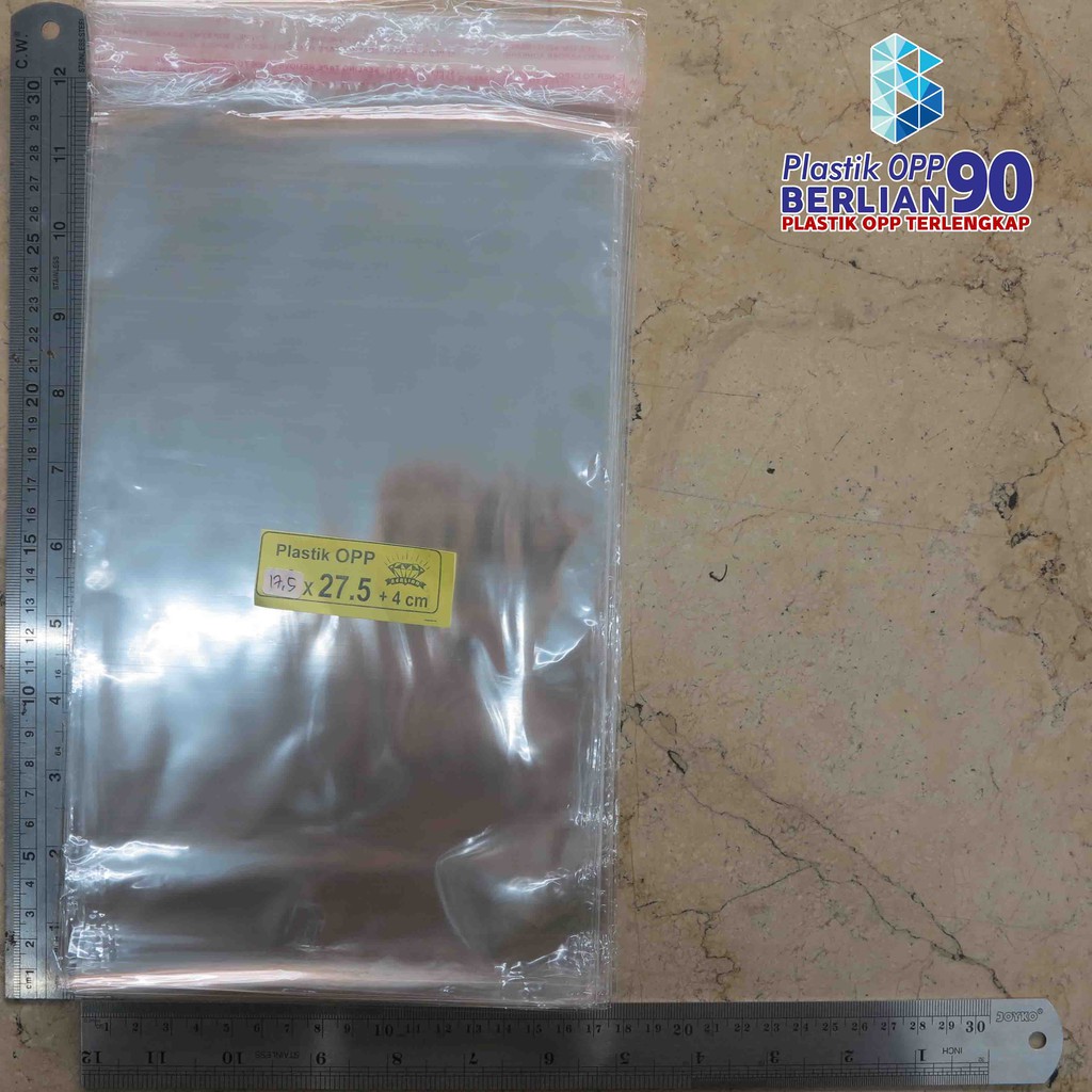 17,5X27,5 CM PLASTIK OPP (SEAL/LEM) TEBAL 20 MIC ASLI / PLASTIK KEMASAN