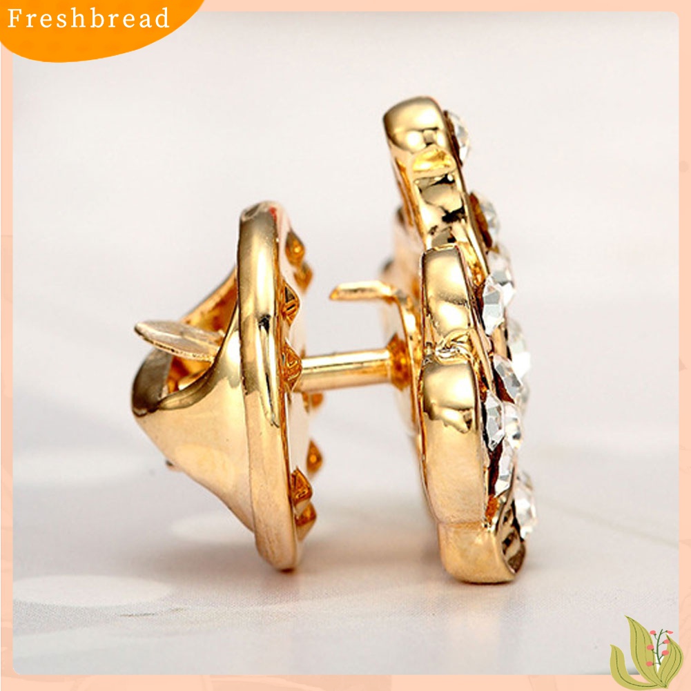 Fresh| Bros Pin Bentuk Mahkota Aksen Berlian Imitasi Untuk Dekorasi Kerah Jaket Wanita