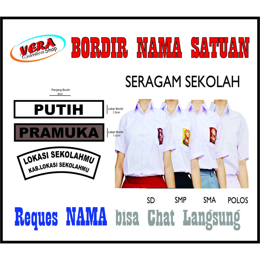 

BORDIR NAMA SERAGAM SEKOLAH