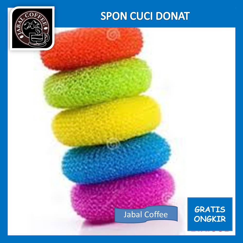 Serabut Cuci Piring Bentuk Donat Warna / Spon Cuci Piring Nylon / Spons Cuci Piring Gelas