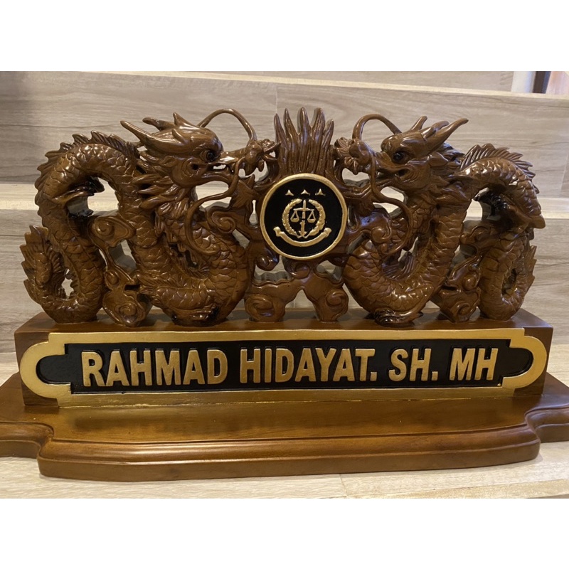 

Papan nama meja kantor antik mewah kayu jati