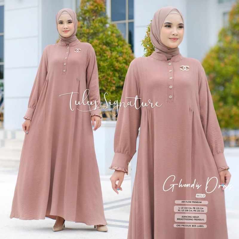 gamis aniqa / gamis gendis dress [ gamis cringkle airflow] gamks viral best seller