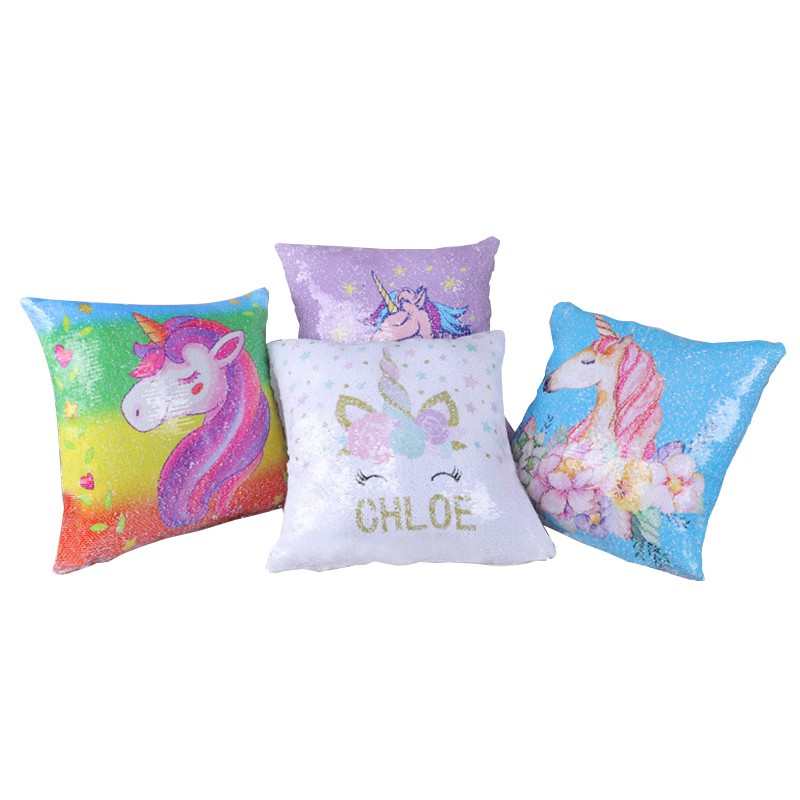 

Ecentio Sarung bantal Unicorn dekorasi rumah tangga bantal lembut Bantal sofa sofa kamar tidur