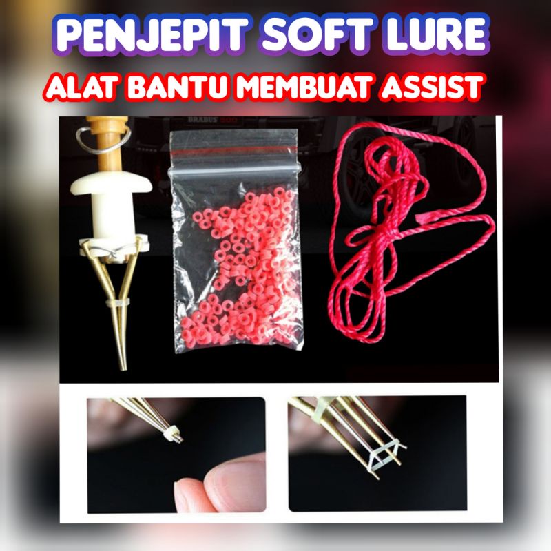 Alat Penjepit Softlure / Cacing Bulu Mutiara Assist Hook