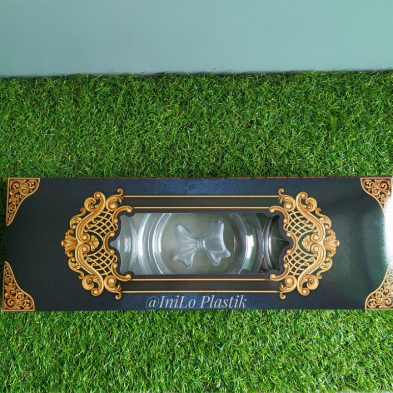 @10pcs Dus Parcel Kue Kering / Box Hampers Hitam Mtif 44-15-7