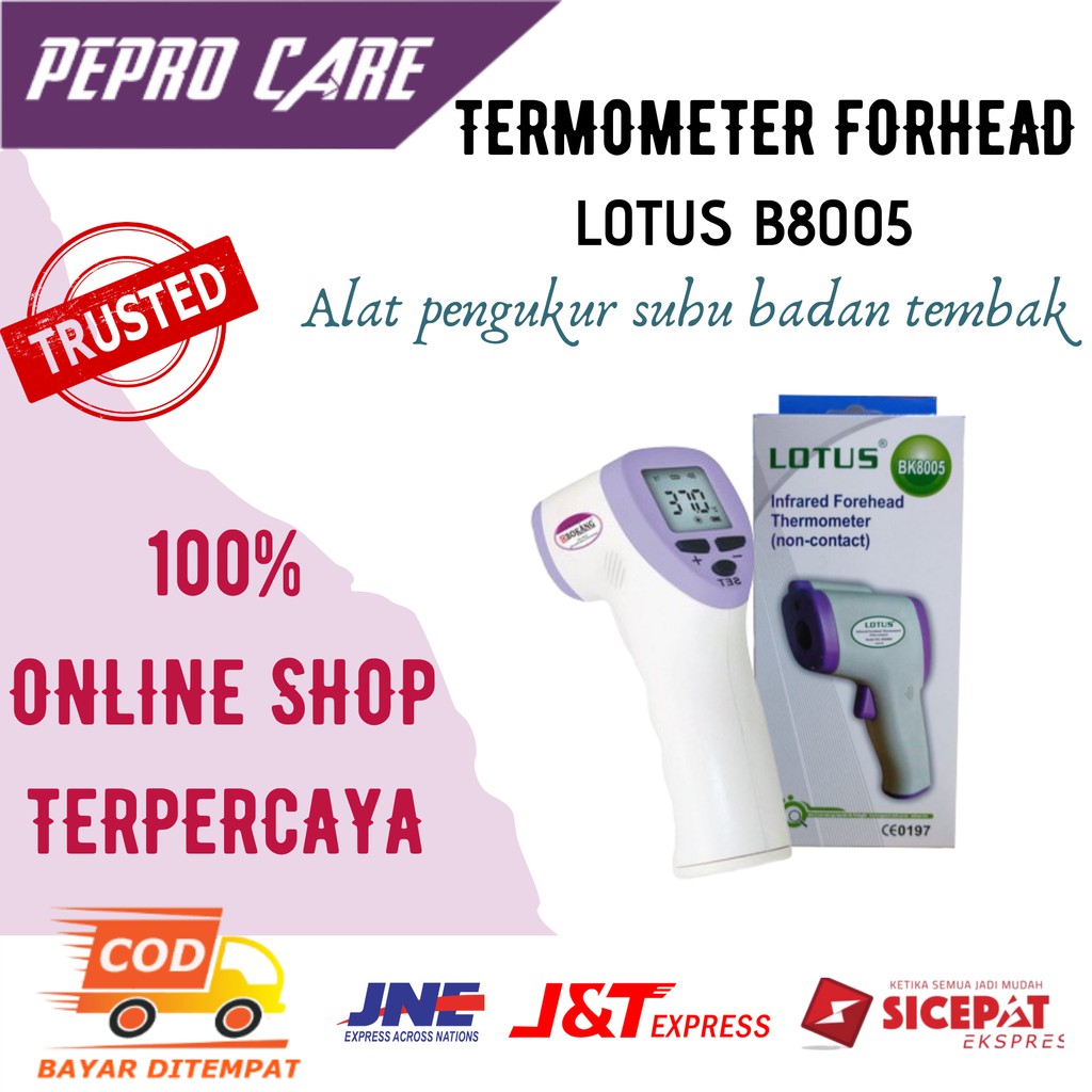 TERMOMETER THERMOMETER INFRARED FOREHEAD  ALAT UKUR PENGUKUR SUHU BADAN TUBUH LOTUS PPF 114