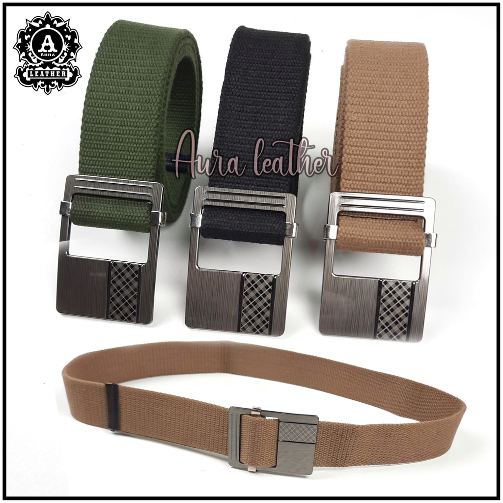 IKAT PINGGANG PRIA GESPER LAKI LAKI SABUK KANVAS MEN BELT IKAT PINGGANG KANVAS GESPER COWOK SABUK TA