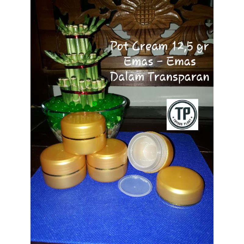 Pot Cream 12,5 gr / 12,5 Gram - Emas ( Tengah Transparan )