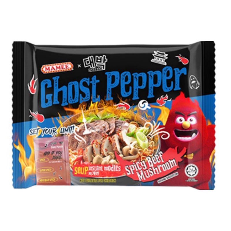 

MAMEE Ghost Pepper Mie Instan Spicy Beef Mushroom 103 g