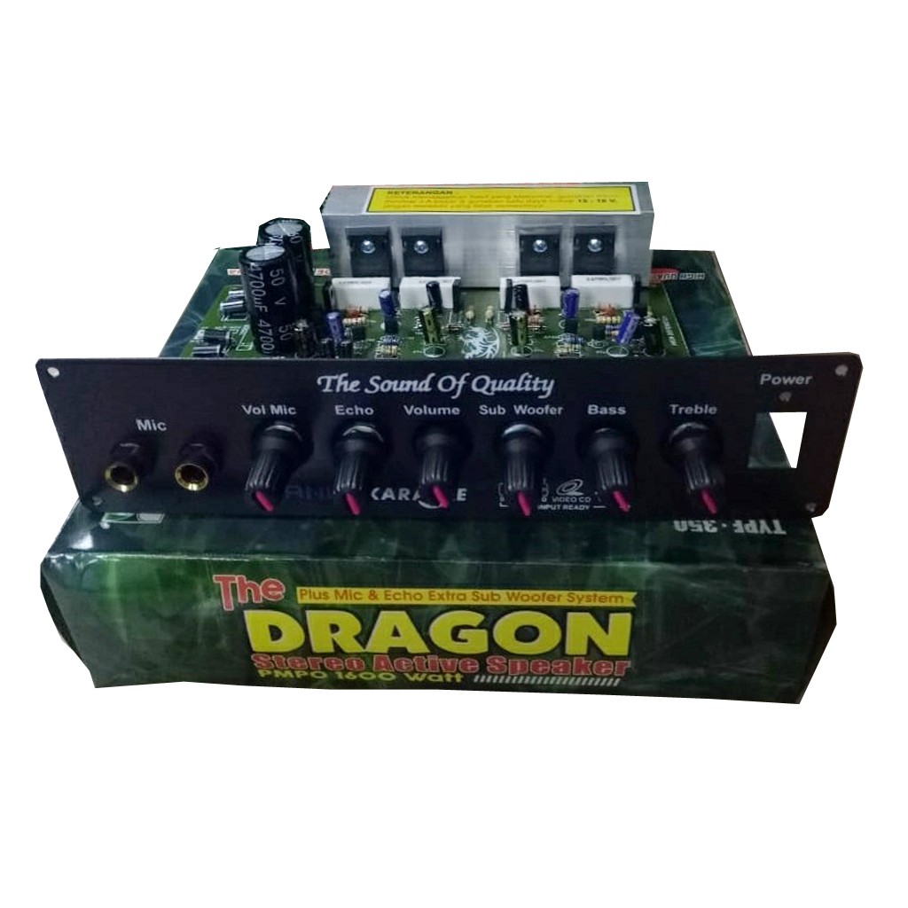 Kit Aktif Speaker Dragon Mic Echo Subwoofer