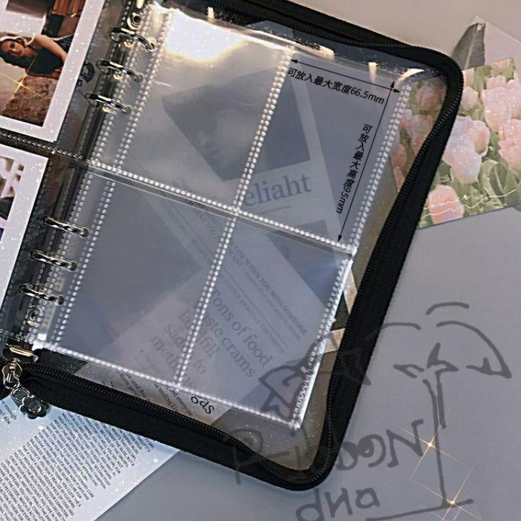 

Grosir 10 Lembar - ONE SIDE Sleeve 4P/2P/1P Pocard Binder 6 Ring A5 Clear Bening 3NY+