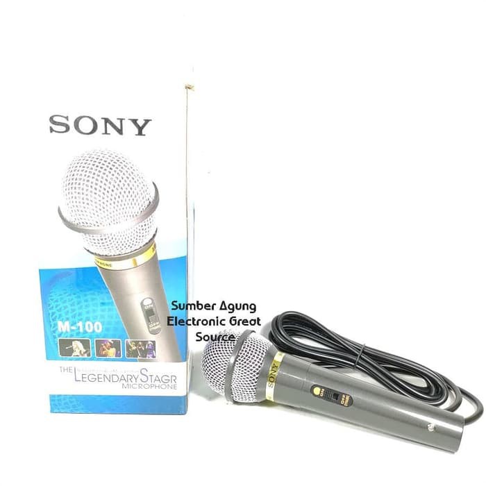 Mik Sony M100 Mic Microphone Tipe 100 Menyayi Pidato Karaoke