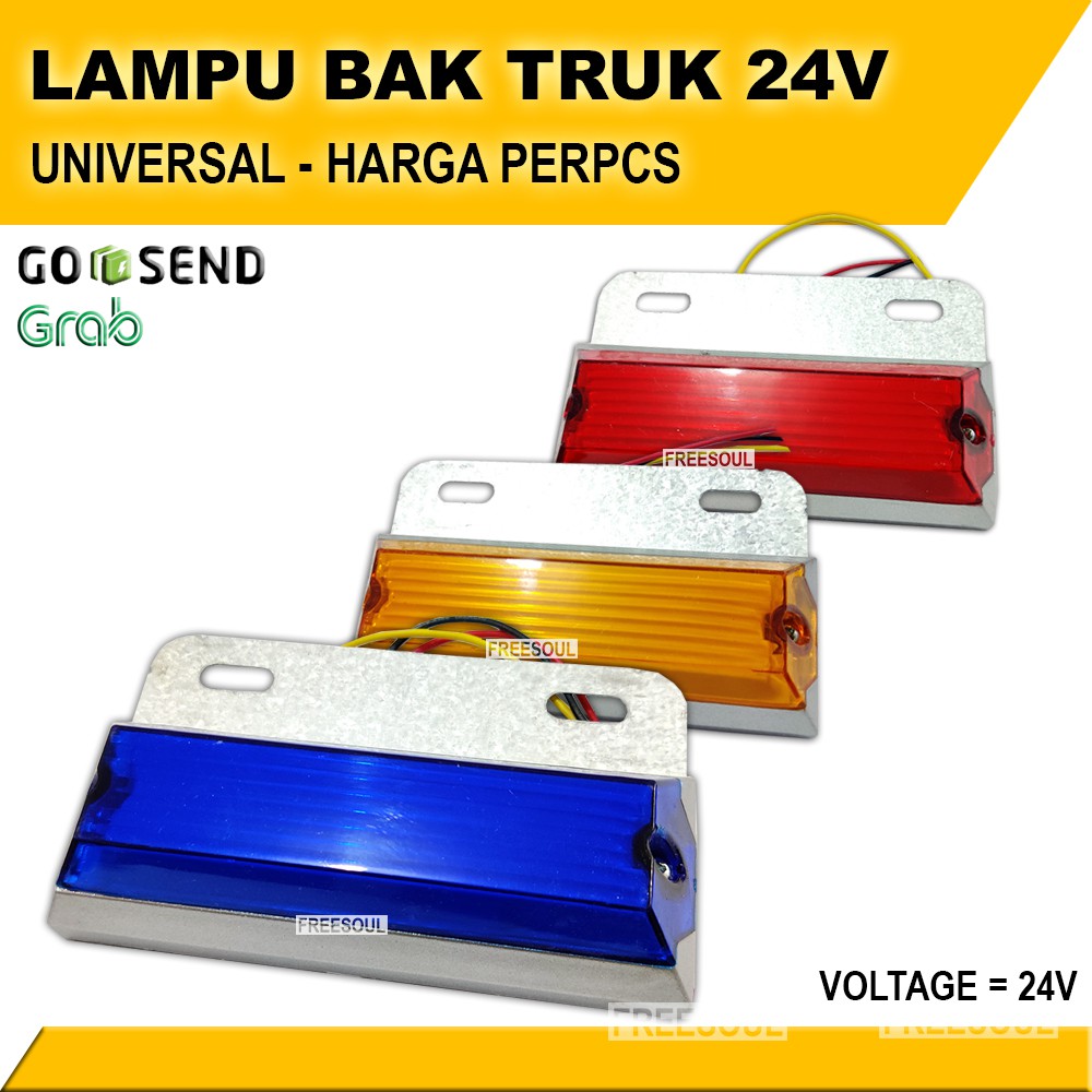 Lampu LED Bak Truk dan Box - Strip 12 LED Kontainer Bus Waterproof - 24v