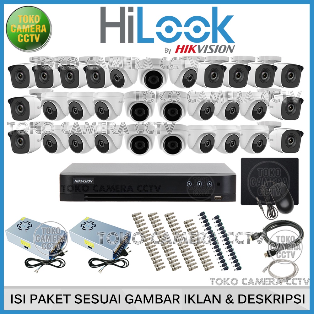 PAKET CCTV HILOOK 5MP 32 CHANNEL 31 KAMERA