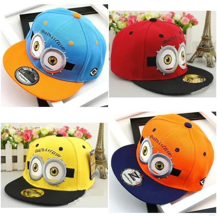 Topi Anak Laki Laki Perempuan Karakter Minion Lucu Topi anak Snapback model minion terbaru