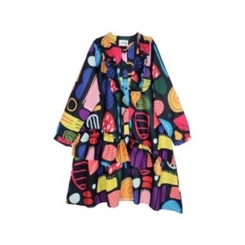 [LIKE NEW] SALE Nadjani Rily Blue Dress Rare Item Diskon bukan  promo Vaksin Navy