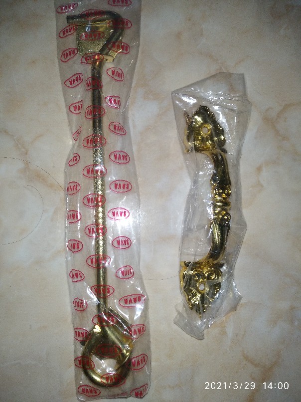 Handle Tarikan Meja Laci Lemari Chrome Emas Antik