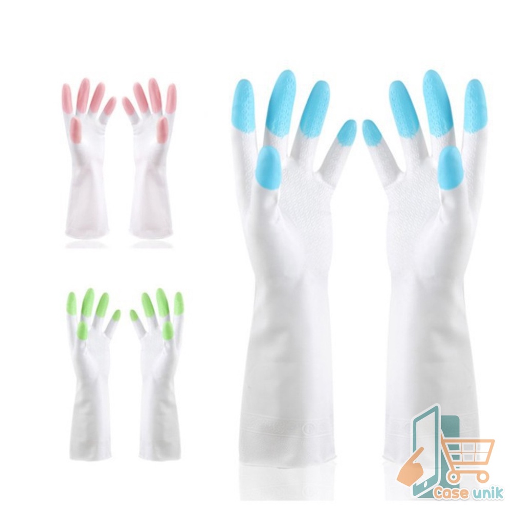 RT15 Sarung Tangan cuci piring karet Latex PTKS Silikon rubber hand glove anti air steril serbaguna CS3522