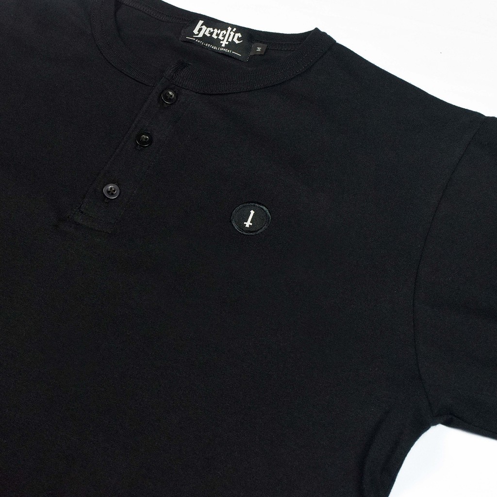 Heretic - Longsleeve Henley - Blacken