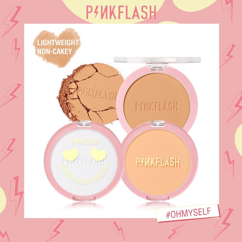 PINKFLASH OhMySelf Pressed Powder Long-lasting Matte Lightweight Oil Control Special Edition Bedak Padat PF-F08