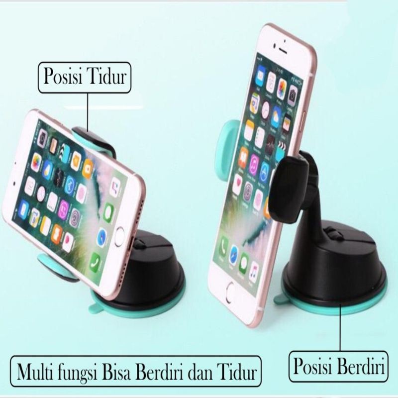 Car Holder HP Mobil Stand Dashboard Mount Ventilation Berputar 360 Car Phone Bracket