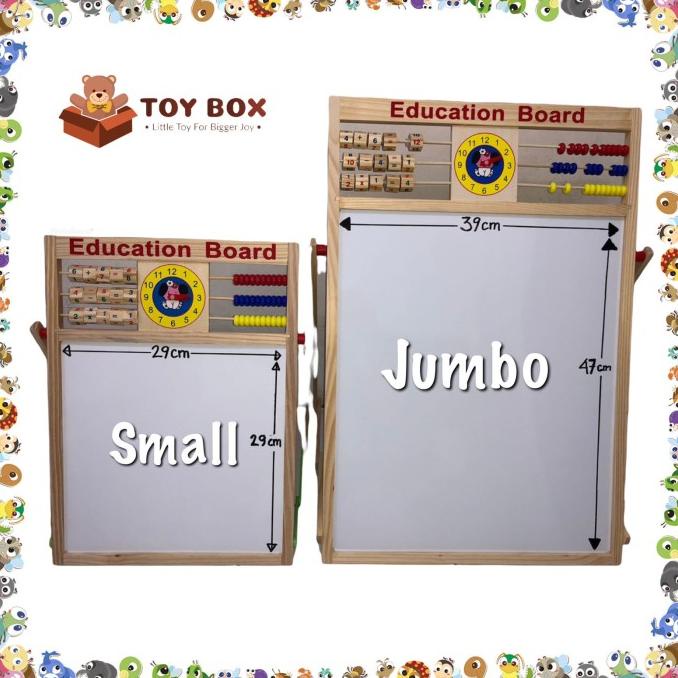 

---Terbartu--- [SIZE JUMBO] EDUCATION BOARD 2 IN 1- PAPAN TULIS EDUKASIANAK MAGNETIC