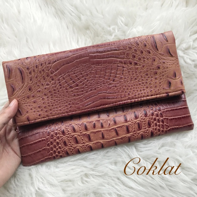 Clutch Croco Buaya Premium Import