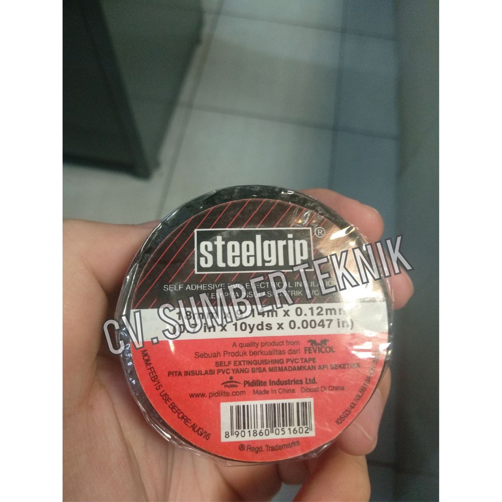 

Isolasi Listrik Merk Steelgrip 10 yards isi 10 pcs