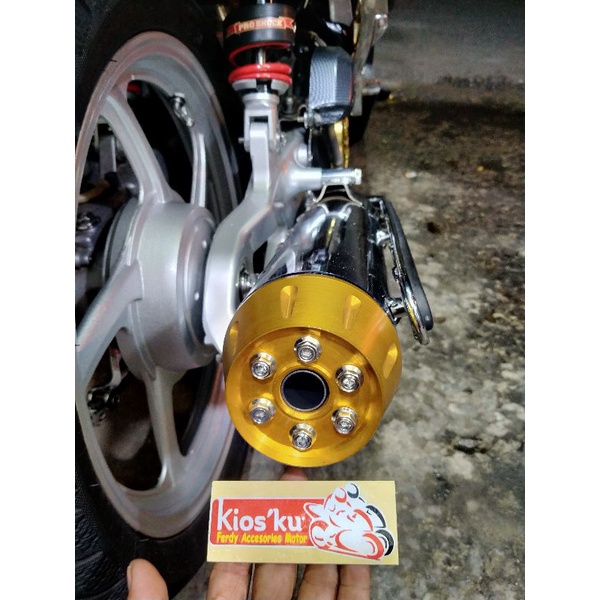 (READY STOK)  Endcup Knalpot Nouvo Lele CnC Gold