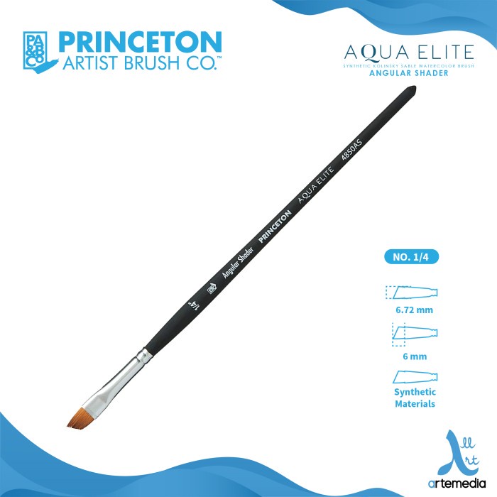 

Kuas Lukis Princeton Aqua Elite 4850AS Angle Shader Synthetic Brush SH - NO. 1/4
