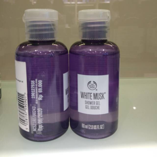 Warehouse Sale The Body Shop White Musk Shower Gel 60ml Travel Size