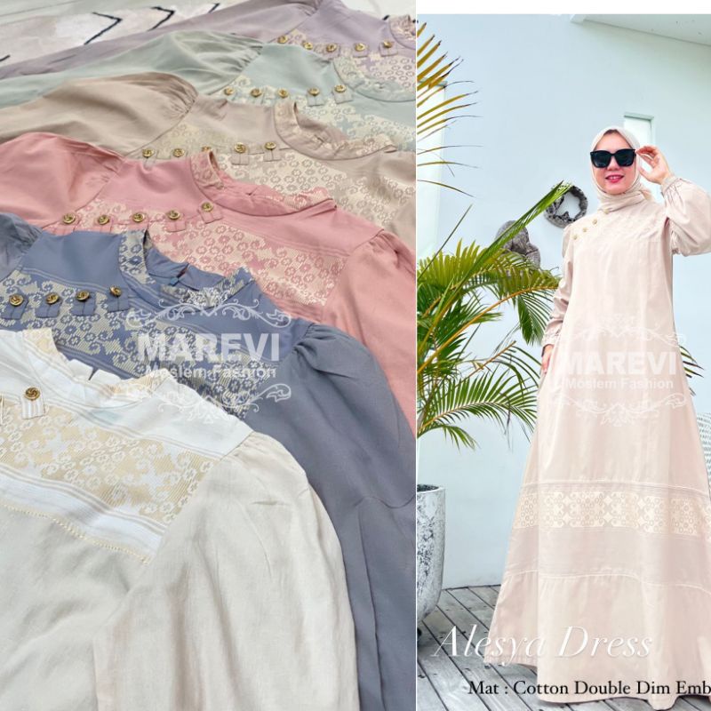Alesya  Dress original Branded by Marevi Jumbo dan Standar