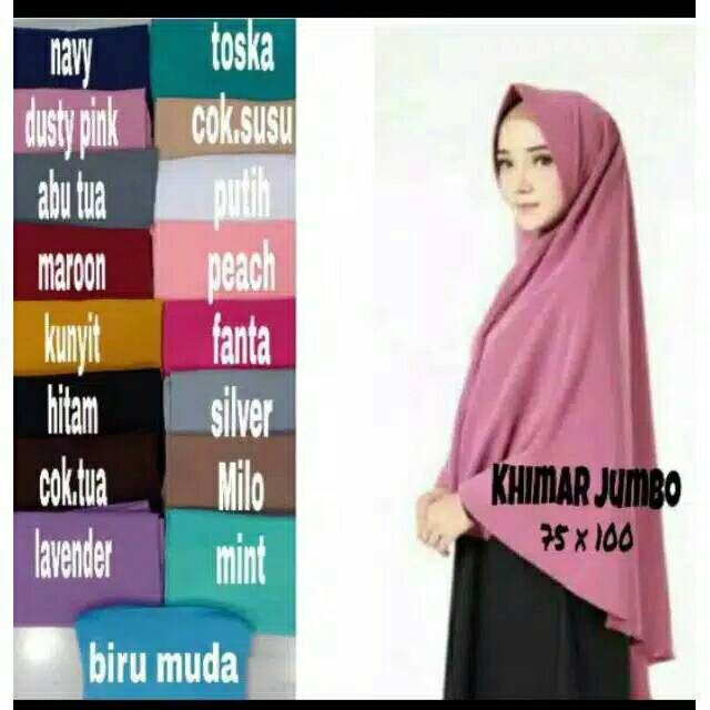 JILBAB KHIMAR PET JUMBO BELAH PITA