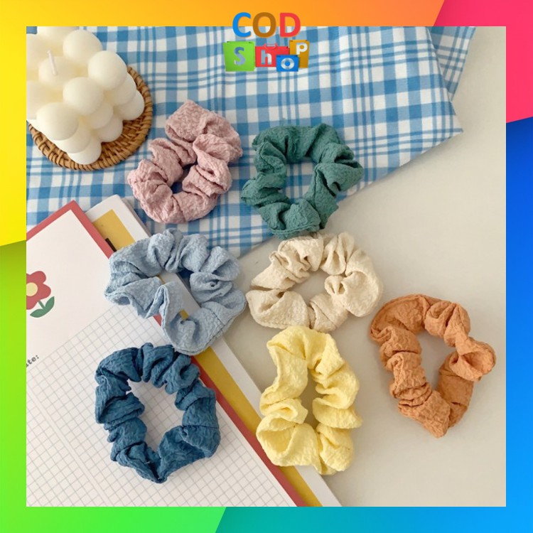 COD - F5165 Ikat Rambut Korea Polos Warna Warni / Kuncir Rambut / Karet Ikat Rambut Cepol / Karet Rambut Import