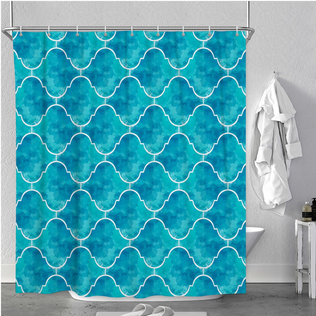 Morocco Traditional Arabic Waterproof Bathroom Fabric Bath Shower