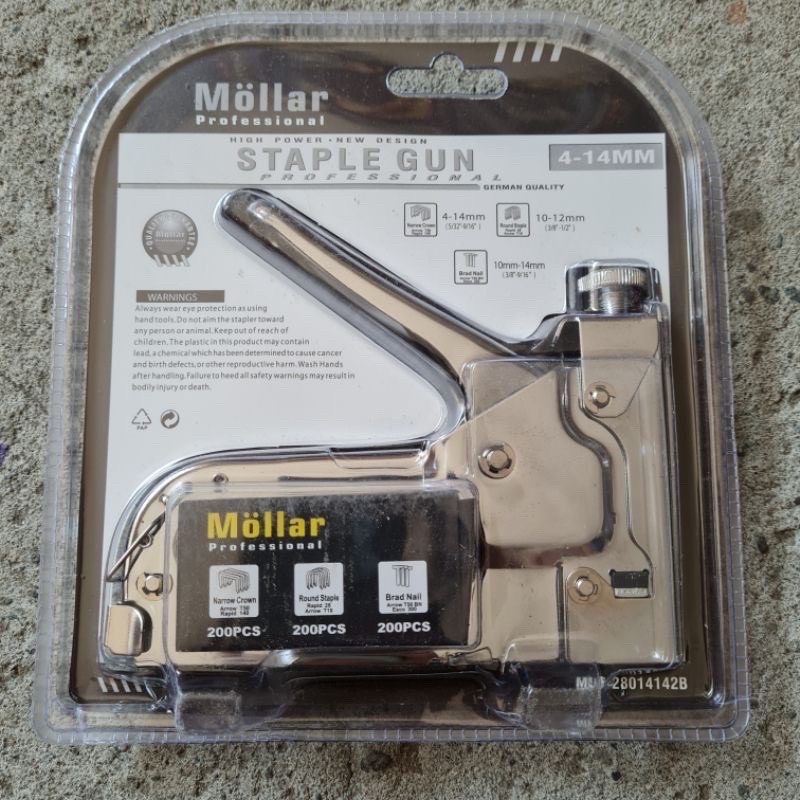 STAPLES STAPLER TEMBAK GUN TACKER MOLLAR 3 In 1 JOK TEMBAK HEKTER 3 WAY